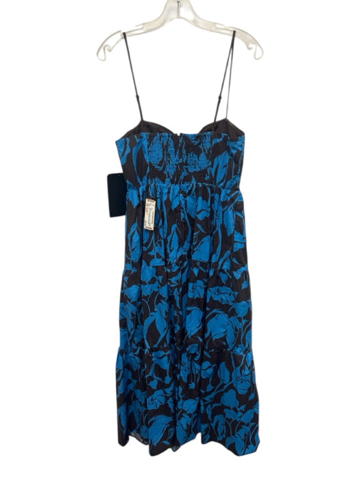 Hyacinth House Size Small Blue & Brown Cotton Spaghetti Strap Floral Dress Blue & Brown / Small