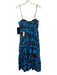 Hyacinth House Size Small Blue & Brown Cotton Spaghetti Strap Floral Dress Blue & Brown / Small