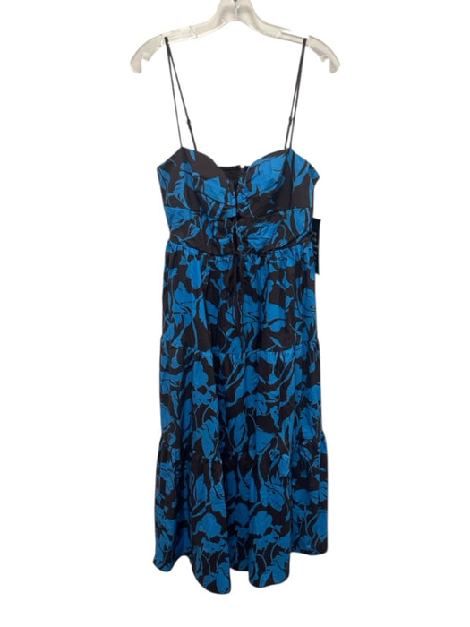 Hyacinth House Size Small Blue & Brown Cotton Spaghetti Strap Floral Dress Blue & Brown / Small