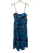Hyacinth House Size Small Blue & Brown Cotton Spaghetti Strap Floral Dress Blue & Brown / Small