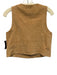Sezane Size 36 Tan Goat Suede Sleeveless 3 button Vest Tan / 36
