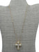 Crystal Avenue Gold & Multi 18K Plated cross Rhinestone Necklace Gold & Multi