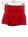 Goldhinge Size Est S Red Elastic Waist Pleated High Rise Skort Skirt Red / Est S