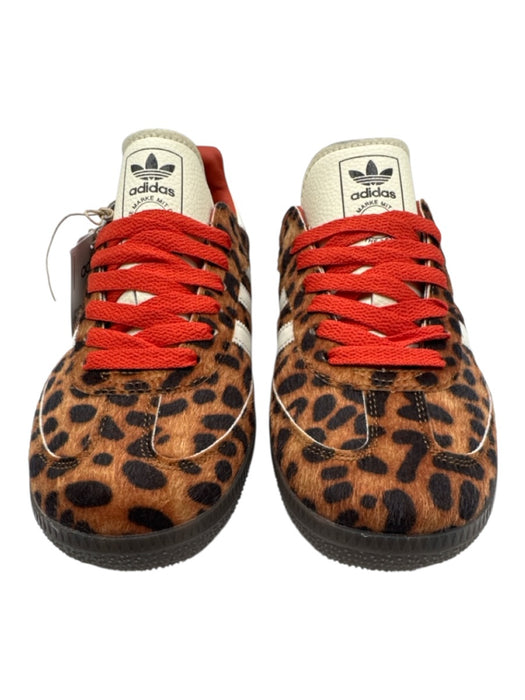 Adidas Shoe Size 6 Black, Brown, Orange Pony Hair Leather Detail Sneakers Black, Brown, Orange / 6