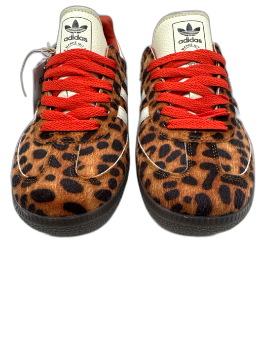 Adidas Shoe Size 6 Black, Brown, Orange Pony Hair Leather Detail Sneakers Black, Brown, Orange / 6