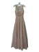 Monique Lhuillier Size 2 Blush Beige Polyester Blend Mesh Overlay Gown Blush Beige / 2