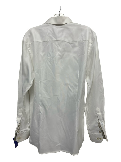 Eton Size 15.5 White Cotton Solid Button up Men's Long Sleeve Shirt 15.5