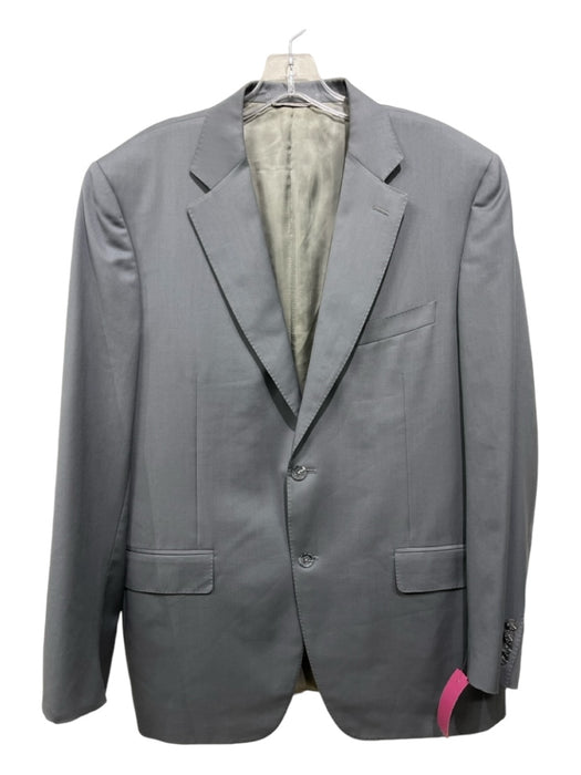 Canali Gray Wool Blend Solid 2 Button Men's Blazer 52