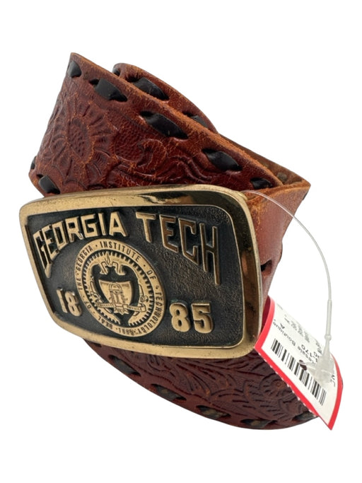 No Brand Brown Leather Ga Tech Men's Belt