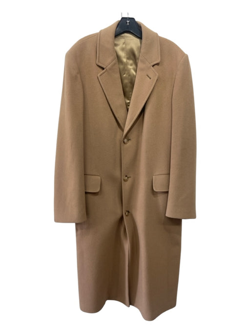 London Fog Size Est 42 Tan Wool Blend Solid Overcoat Men's Jacket Est 42