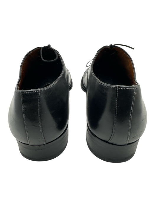 Santoni Shoe Size 9 Black Leather Solid Low Top Men's Shoes Black / 9