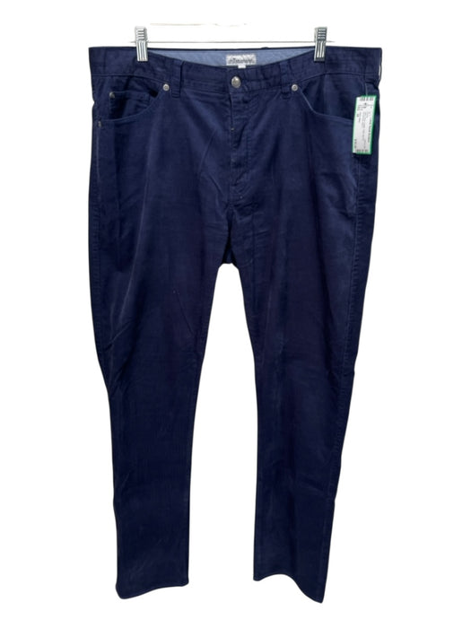 Peter Millar Size 38 Navy Blue Cotton Solid Zip Fly Men's Pants Navy Blue / 38