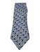 Zegna Light Blue & Brown Print Silk Floral Men's Ties Light Blue & Brown Print