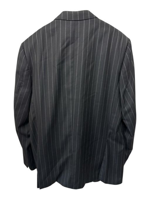 Cornelliani Black & White Wool Pinstripe 3 button Men's Suit Black & White / 54
