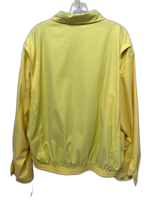Polo Size XL Yellow Cotton Blend Solid Zip UP Men's Jacket Yellow / XL
