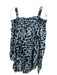 Tyler Boe Size XS Black, White & Blue Cotton Blend Abstract Long Sleeve Top Black, White & Blue / XS