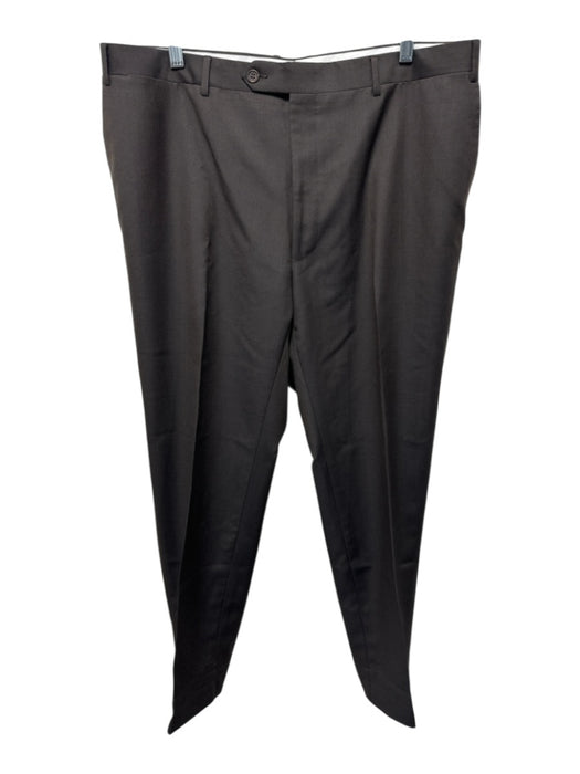 Canali Size 40 Brown Wool Solid Zip Fly Men's Pants Brown / 40