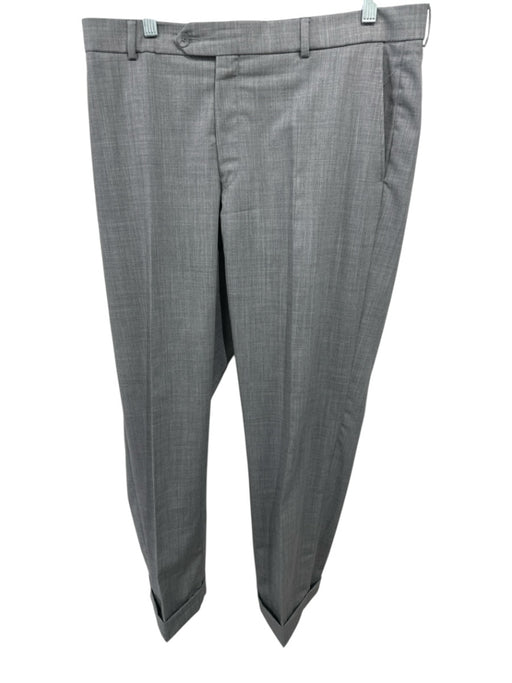 Miller Brothers Size 35 Light Gray Wool Solid Dress Cuffed Men's Pants Light Gray / 35
