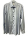 Eton Size M Blue & White Cotton Striped Button Up Men's Long Sleeve Shirt Blue & White / M
