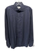 Eton Size M Navy Blue Cotton Floral Micro Miltered Men's Long Sleeve Shirt Navy Blue / M