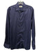 Eton Size 15.5 Navy Cotton Solid Button Up Miltered Men's Long Sleeve Shirt Navy / 15.5