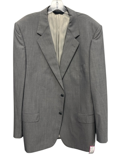 Baroni Gray Wool 2 Button Men's Blazer Gray / 50L