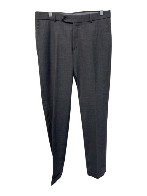 Miller Brothers Size 33 Gray Wool Solid Zip Fly Men's Pants Gray / 33
