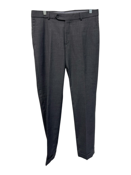 Miller Brothers Size 33 Gray Wool Solid Zip Fly Men's Pants Gray / 33