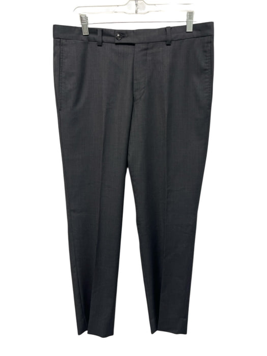 Ted Baker Size 34 Dark Gray Wool Solid Zip Fly Men's Pants Dark Gray / 34