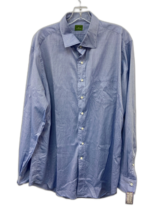 Sid Mashburn Size XL Blue Cotton Solid Button Down Men's Long Sleeve Shirt Blue / XL