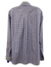 Peter Millar Size L White, Purple & Blue Cotton Plaid Men's Long Sleeve Shirt White, Purple & Blue / L