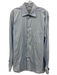 Ermenegildo Zegna Size 15.5 Blue & White Striped Button Down Long Sleeve Shirt Blue & White / 15.5
