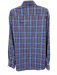 Peter Millar Size L Blue & Multi Nylon Plaid Button Down Men's Long Sleeve Shirt Blue & Multi / L