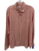 Peter Millar Size XL Red & White Cotton Striped Button Down Long Sleeve Shirt Red & White / XL