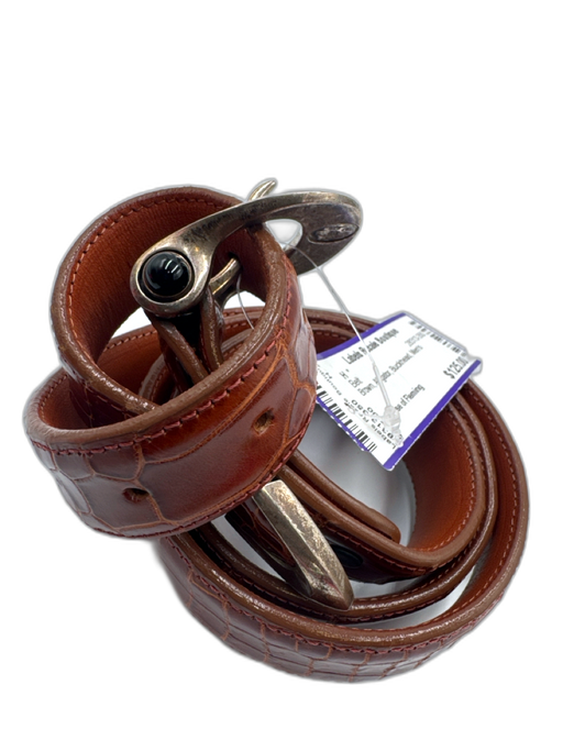 House of Fleming Brown Alligator Men's Belt Brown