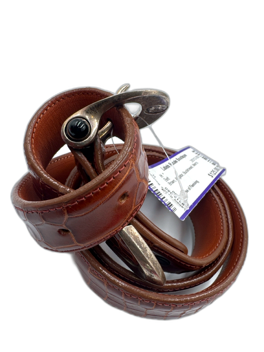 House of Fleming Brown Alligator Men's Belt Brown