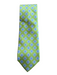 H Stockton NWT Green & Multi Silk All Over Print Men's Tie Green & Multi