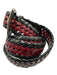 No Brand Black & Red Leather Men's Belt Black & Red