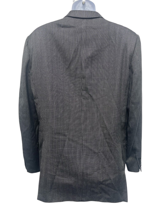 Ermenegildo Zegna Black & White Silk All Over Print 2 Button Men's Blazer Black & White / 54L