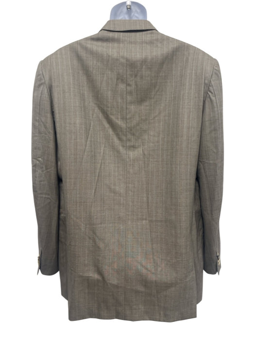 Ermenegildo Zegna Beige & Blue Print Wool All Over Print 2 Button Men's Blazer Beige & Blue Print / 58L
