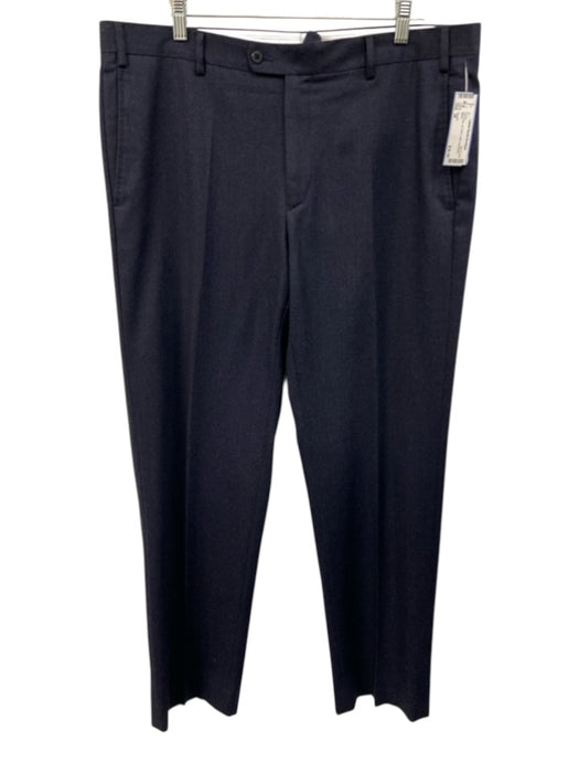 Zanella Size 38 Navy Blue Wool Solid Men's Pants Navy Blue / 38
