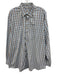 Peter Millar Size XXL White & Multi Cotton Plaid Button Down Long Sleeve Shirt White & Multi / XXL