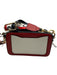 Marc Jacobs Red, White, Navy Leather Gold hardware Zip Close Crossbody Bag Red, White, Navy