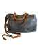 Dooney & Bourke Gray & Brown Leather Crossbody Strap Magnetic Close Bag Gray & Brown / M