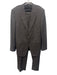 Canali Brown & White Wool Striped 2 Button Men's Suit Brown & White / 54
