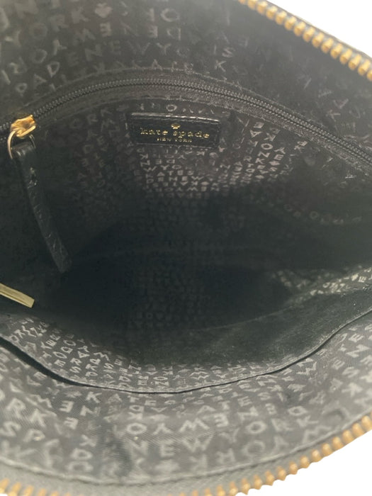 Kate Spade Black Leather Crossbody Gold Hardware Bag Black / Small