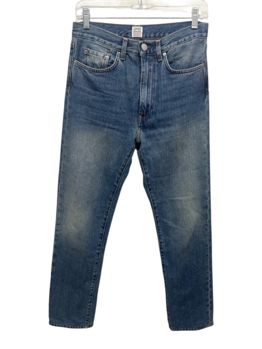Toteme Size 26 Medium dark wash Cotton Denim Whiskering Button & Zip Fly Jeans Medium dark wash / 26