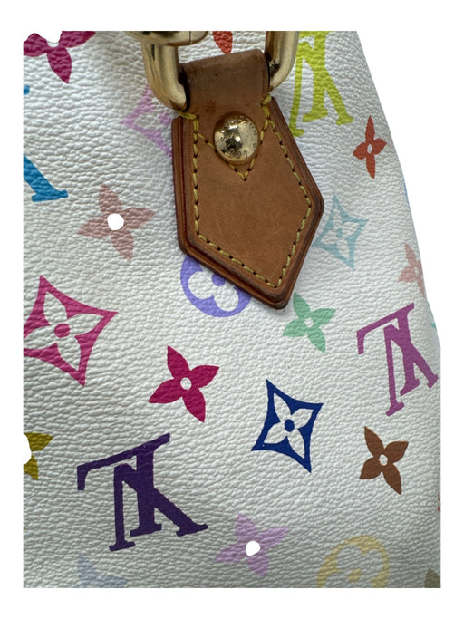 Louis Vuitton Dark Brown Leather Monogram Silver Tone Hardware Zip Top Bag Dark Brown