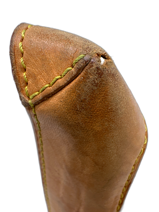 Louis Vuitton Dark Brown Leather Monogram Silver Tone Hardware Zip Top Bag Dark Brown