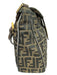 Fendi Brown & Black Canvas Leather Accent Gold Tone Hardware Monogram Bag Brown & Black
